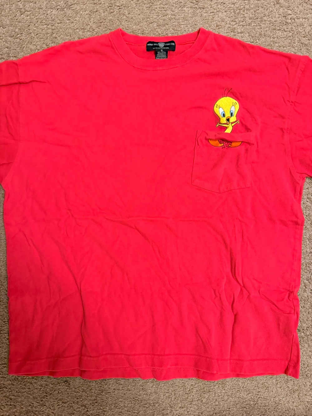 Warner Bros. Red Tweety Pocket T-Shirt